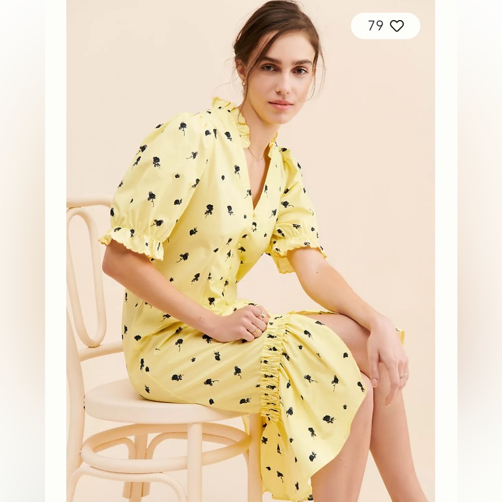 Anthropologie cras Tuva Midi Dress, Size 38/8